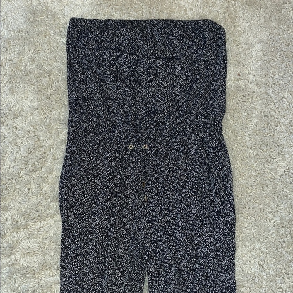 Express Tube Top Straight Leg Jumpsuit Size Large